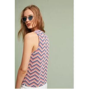 Postmark Anthropologie Jacquard Tank Top Women Size Large